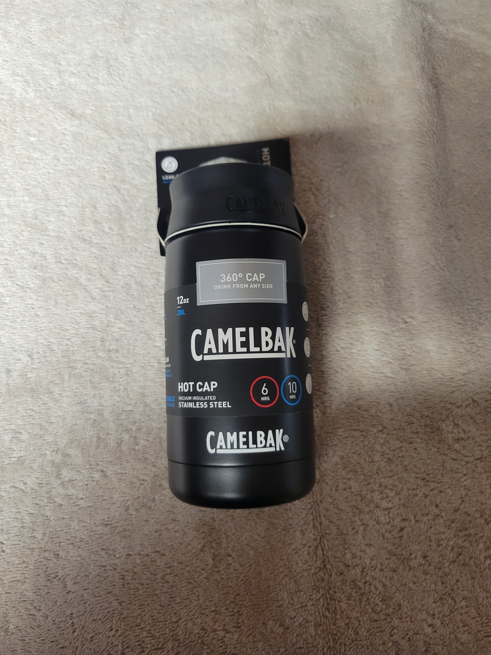 CamelBak Black Stainless Steel Hot Cap Insulated Bottle - 12oz